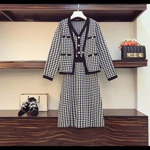 Two piece tweed inspired set